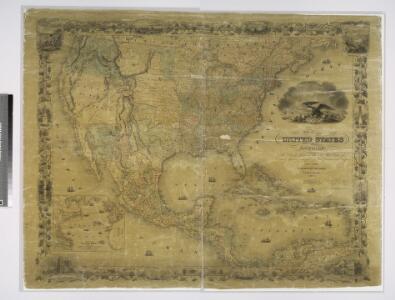 Map of the United States of America, the British provinces, Mexico, the West Indies and Central America, with part of New Granada and Venezuela / map drawn by Geo. W. Colton ; engraved by John M. Atwood ; border desig'd. & eng'd. by W. S. Barnard.