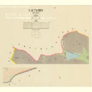 Lautschin (Laučen) - c4237-1-001 - Kaiserpflichtexemplar der Landkarten des stabilen Katasters