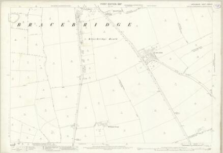 Lincolnshire LXXVIII.3 (includes: Bracebridge Heath; Branston and Mere; Waddington) - 25 Inch Map
