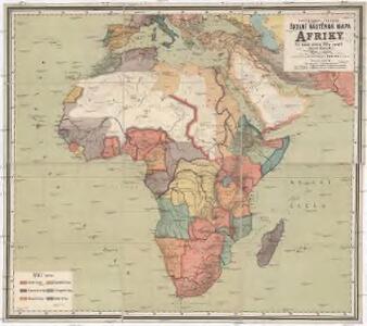 F. Umlaufta a J.G. Rothauga Školní nástěnná mapa Afriky