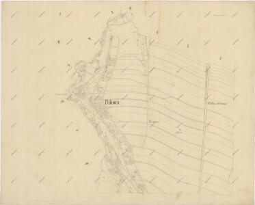 Indikační skica mapy stabilního katastru pro obec Pohora a osadu Vysoký Les I; II