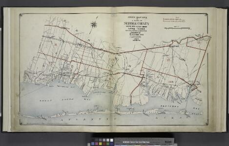Index Map No.2 of a part of Suffolk County. South Side - Ocean Shore, Long Island. Part of Islip and Part of Brookhaven. Published by E. Belcher Hyde. 97 Liberty Street, Brooklyn. 5 Beekman Street, Manhattan. 1915. Volume One.