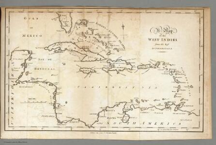 Map of the West Indies.