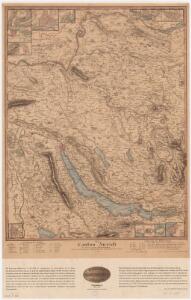 Karte des Kantons Zürich mit seinen näheren Angrenzungen von 1828