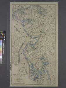 Map showing the original high and low grounds, salt marsh and shore lines in the city of Brooklyn: from original government surveys made in 1776-7.