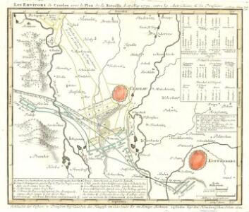 Les Environs de Czaslau avec le Plan de la Bataille d. 17. May 1742, entre les Autrichiens & les Prussiens