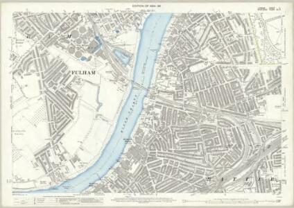 London (Edition of 1894-96) C (includes: Battersea; Chelsea; Fulham) - 25 Inch Map