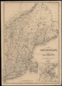 Map of New England with adjacent portions of New York & Canada