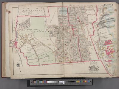 Bergen County, V. 1, Double Page Plate No. 1 [Map bounded by Edge Water Rd., Hudson River, Hudson County Blvd.] / by George W. and Walter S. Bromley.