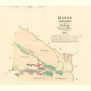 Hajan (Hagany) - m0659-1-001 - Kaiserpflichtexemplar der Landkarten des stabilen Katasters