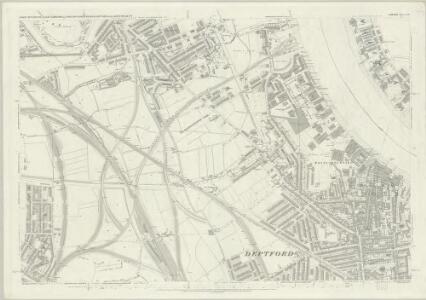 London (First Editions c1850s) LVII (includes: Bermondsey; Borough Of Greenwich; Deptford St Paul) - 25 Inch Map