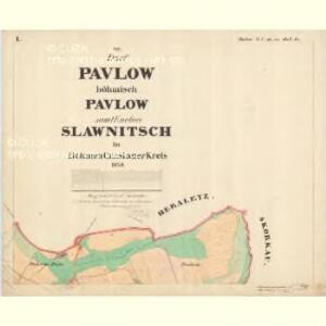 Slawnitsch - c7028-1-001 - Kaiserpflichtexemplar der Landkarten des stabilen Katasters