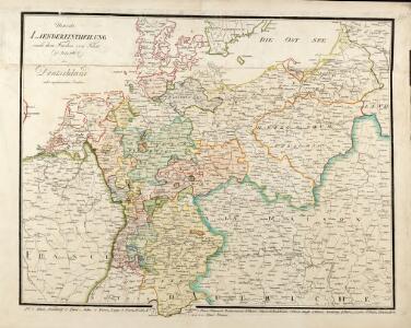 Neueste Laendereintheilung nach dem Frieden von Tilsit (9t[er] July 1807) oder Deutschland nebst angränzenden Ländern