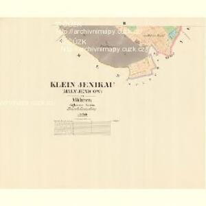 Klein Jenikau (Maly Jenicow) - m1711-1-002 - Kaiserpflichtexemplar der Landkarten des stabilen Katasters