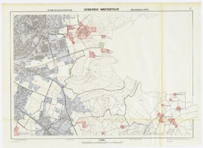Winterthur: Definition der Siedlungen für die eidgenössische Volkszählung am 01.12.1970; Siedlungskarten: Teilkarte VI