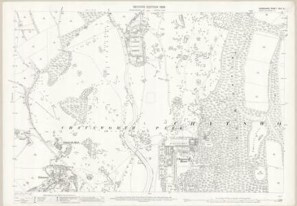 Derbyshire XXIV.5 (includes: Baslow and Bubnell; Chatsworth; Edensor) - 25 Inch Map