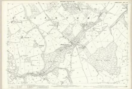 Monmouthshire XII.16 (includes: Goetre Fawr; Llanover Fawr) - 25 Inch Map