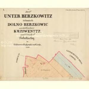 Unter Berzkowitz - c1251-1-005 - Kaiserpflichtexemplar der Landkarten des stabilen Katasters