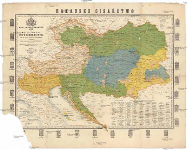 Völker-, Telegrafen- und Eisenbahn- Karte des Kaiserthumes Österreich