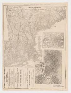 Map of railways in the New England states : engraved expressly for Snow's pathfinder railway guide