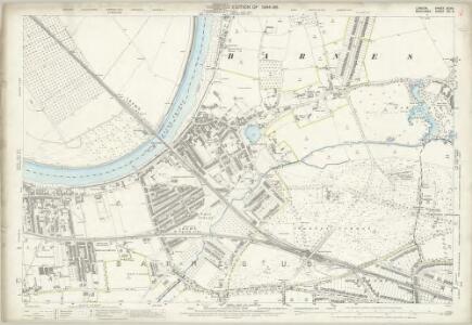 London (Edition of 1894-96) XCVIII (includes: Barnes; Mortlake; Wandsworth Borough) - 25 Inch Map