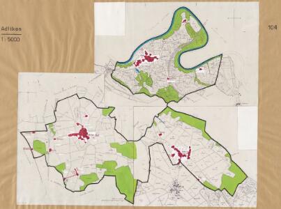 Adlikon: Definition der Siedlungen für die eidgenössische Volkszählung am 01.12.1960; Siedlungskarte Nr. 104