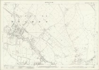 Hertfordshire XLIV.7 (includes: Bushey) - 25 Inch Map