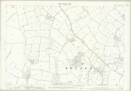 Suffolk LXVII.7 (includes: Boulge; Bredfield; Burgh; Dallinghoo Wield) - 25 Inch Map