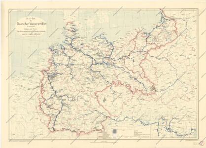 Karte der deutschen Wasser Wasserstrassen