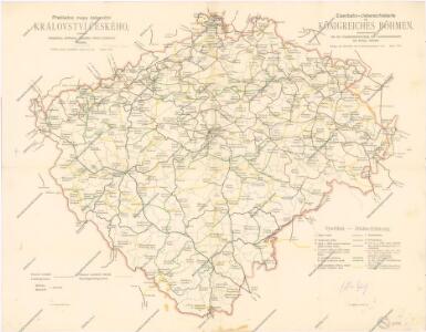 Přehledná železniční mapa království Českého
