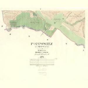 Poppowitz (Popowice) - m2372-1-005 - Kaiserpflichtexemplar der Landkarten des stabilen Katasters