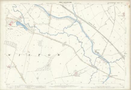 Leicestershire XLV.1 (includes: Burton Overy; Glen Magna; Kibworth Harcourt; Wistow) - 25 Inch Map