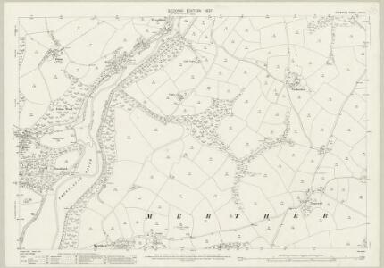Cornwall LVIII.10 (includes: Probus; St Clement; St Michael Penkevil) - 25 Inch Map