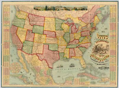 American Union Railroad Map Of The United States.