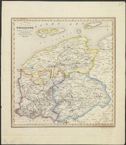 Kaart der Provincie Friesland : afgedeeld in 32 grietenijen