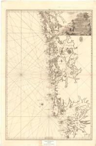 Museumskart 279:  Speciel Kaart over en Del af den Norske Kyst,  Bergen tilligemed indløbet til Stavanger