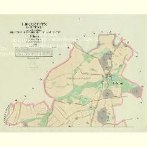 Horzetitz (Hořetice) - c2222-1-001 - Kaiserpflichtexemplar der Landkarten des stabilen Katasters