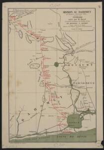 Mission au Dahomey (21 novembre-28 décembre 1889). Itinéraire suivi par M. Bayol de Kotonou à Abomey