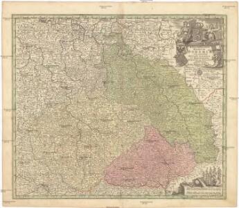 Mappa geographica regnum Bohemiae cum adiunctis ducatu Silesiae et marchionatib[us] Moraviae et Lusatiae repraesentans