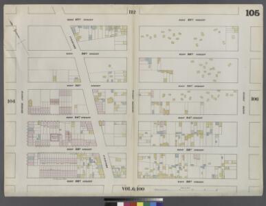Plate 105: Map bounded by West 57th Street, Sixth Avenue, West 52nd Street, Eighth Avenue