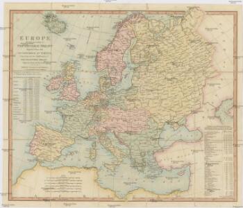 Europe divided according to the general treaty signed 1.st june 1815 in Congress at Vienna