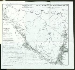 Franz Maurer ́s Routen in Bosnien 1868 nach dessen Skizzen und Reisetagebuch