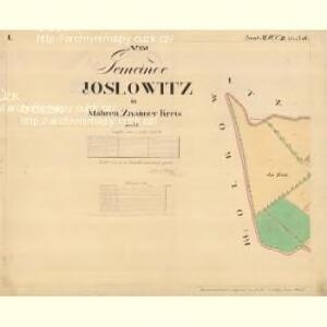 Joslowitz - m1044-1-002 - Kaiserpflichtexemplar der Landkarten des stabilen Katasters