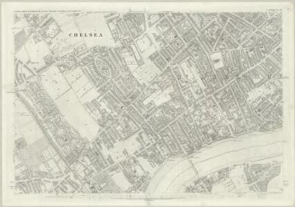 London (First Editions c1850s) LIII (includes: Battersea; Chelsea; Kensington) - 25 Inch Map