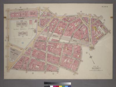 Plate 6, Part of Section 1: [Bounded by Reade Street, Duane Street, New Chambers Street, Roosevelt Street, Cherry Street, Franklin Square, Frankfort Street, Cliff Street, Beekman Street, Gold Street and Ann Street.]