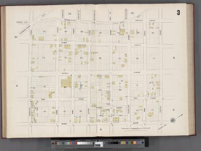 Hudson County, V. 8, Double Page Plate No. 3 [Map bounded by Kerrigan Ave., Charles St., Courtland St., Bergen Wood] / surveyed and published by Chas. B. Brush. Vol. 8.