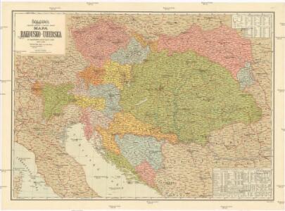 Šolcova nejnovější politická a železniční cestovní mapa Rakousko-Uherska