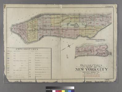 Index: Borough of Manhattan. Scale 1800 feet to the Inch. LEGEND, [Battery Park - 158th Street].
