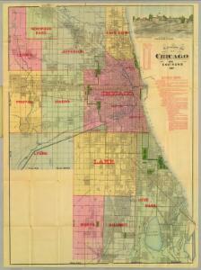 Blanchard's map of Chicago and environs.