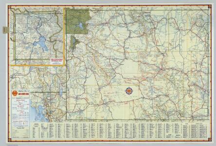 Shell Highway Map of Wyoming.